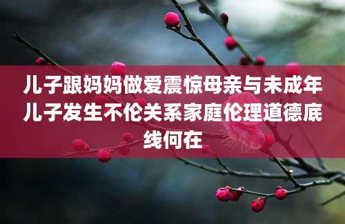 儿子跟妈妈做爱震惊母亲与未成年儿子发生不伦关系家庭伦理道德底线何在