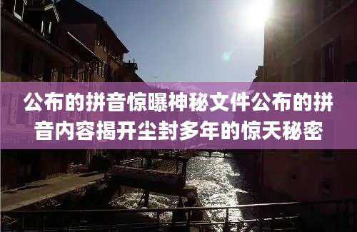 公布的拼音惊曝神秘文件公布的拼音内容揭开尘封多年的惊天秘密