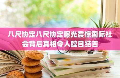 八尺协定八尺协定曝光震惊国际社会背后真相令人瞠目结舌