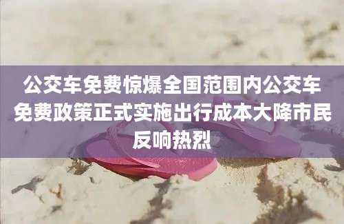 公交车免费惊爆全国范围内公交车免费政策正式实施出行成本大降市民反响热烈