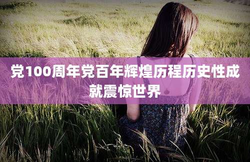 党100周年党百年辉煌历程历史性成就震惊世界