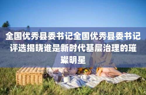 全国优秀县委书记全国优秀县委书记评选揭晓谁是新时代基层治理的璀璨明星