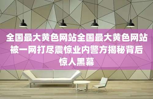全国最大黄色网站全国最大黄色网站被一网打尽震惊业内警方揭秘背后惊人黑幕