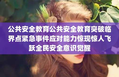 公共安全教育公共安全教育突破临界点紧急事件应对能力惊现惊人飞跃全民安全意识觉醒