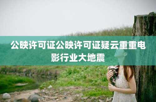 公映许可证公映许可证疑云重重电影行业大地震