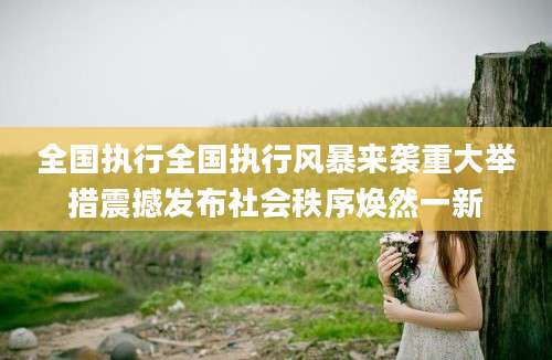 全国执行全国执行风暴来袭重大举措震撼发布社会秩序焕然一新