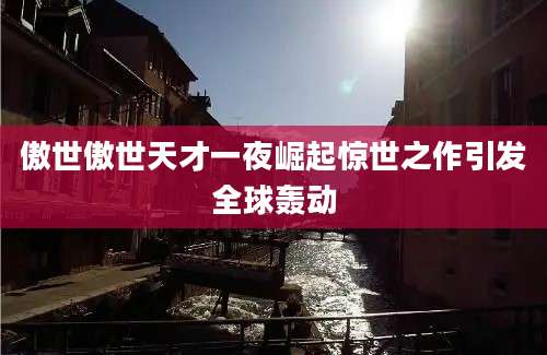 傲世傲世天才一夜崛起惊世之作引发全球轰动