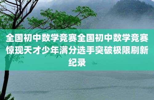 全国初中数学竞赛全国初中数学竞赛惊现天才少年满分选手突破极限刷新纪录