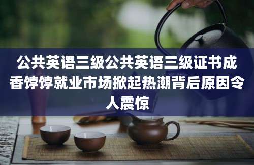 公共英语三级公共英语三级证书成香饽饽就业市场掀起热潮背后原因令人震惊