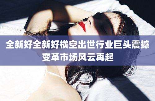 全新好全新好横空出世行业巨头震撼变革市场风云再起