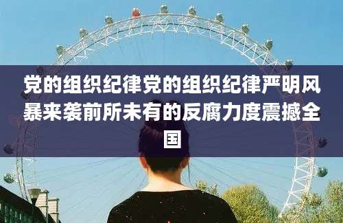 党的组织纪律党的组织纪律严明风暴来袭前所未有的反腐力度震撼全国