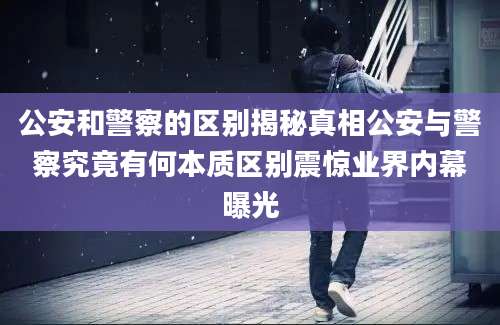 公安和警察的区别揭秘真相公安与警察究竟有何本质区别震惊业界内幕曝光