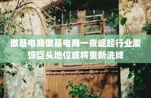 傲基电商傲基电商一夜崛起行业震惊巨头地位或将重新洗牌