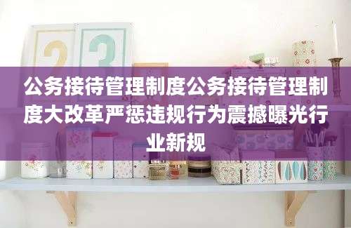 公务接待管理制度公务接待管理制度大改革严惩违规行为震撼曝光行业新规