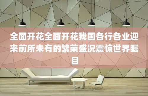 全面开花全面开花我国各行各业迎来前所未有的繁荣盛况震惊世界瞩目