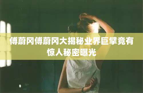 傅蔚冈傅蔚冈大揭秘业界巨擘竟有惊人秘密曝光