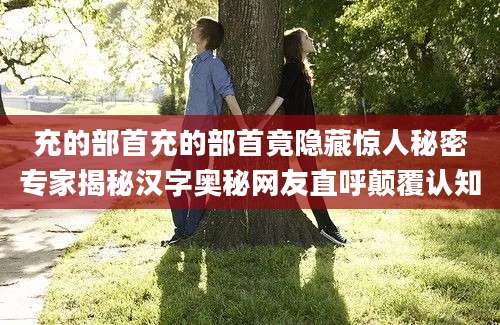充的部首充的部首竟隐藏惊人秘密专家揭秘汉字奥秘网友直呼颠覆认知