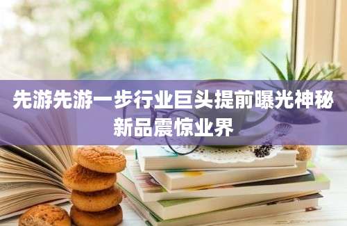 先游先游一步行业巨头提前曝光神秘新品震惊业界